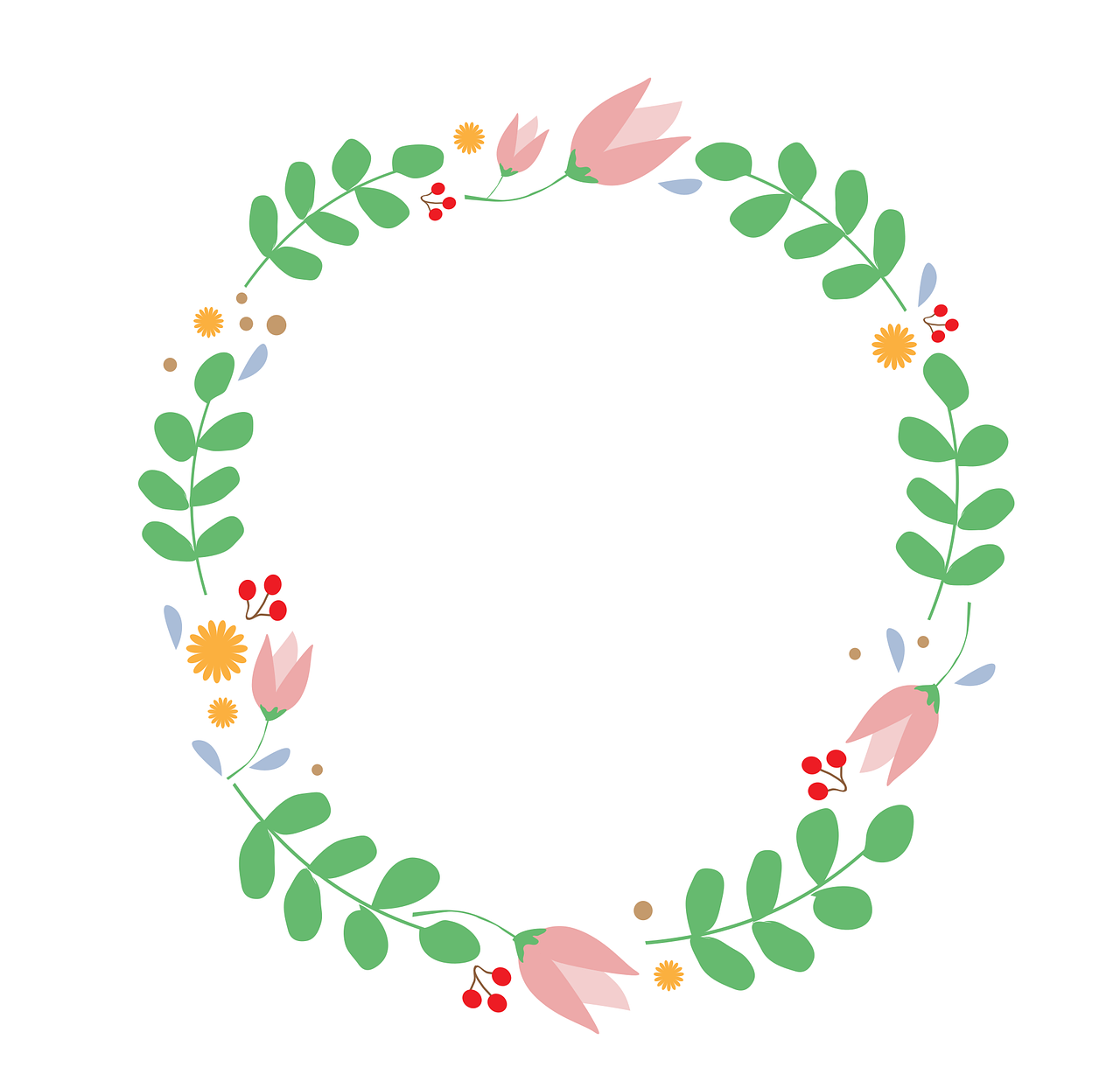 Beautiful Floral Wreath Design