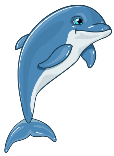 Cute Cartoon Dolphin Illustration
