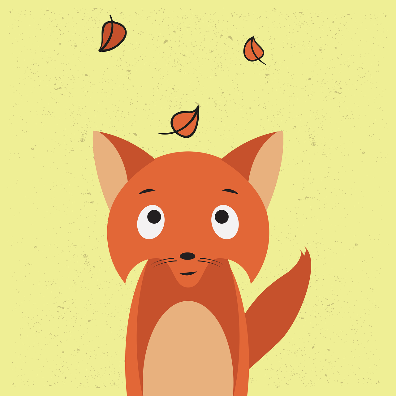 Cute Fox Cartoon Illustration 