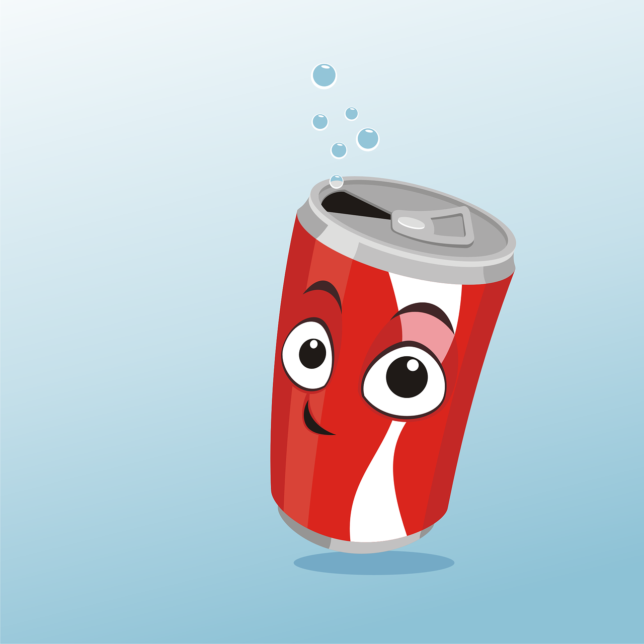 Cute Soda Can Cartoon Vector