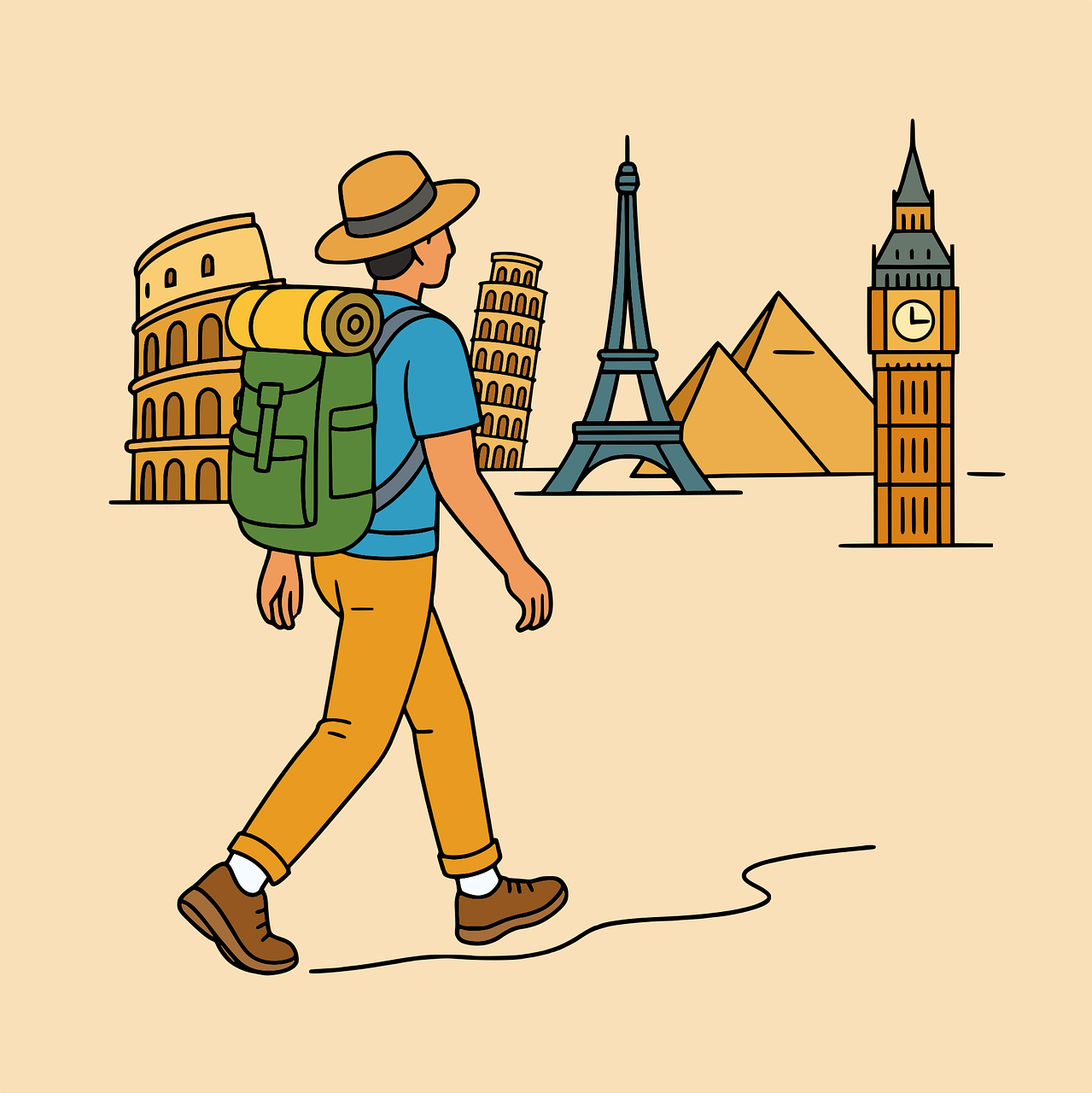 World Traveler Illustration