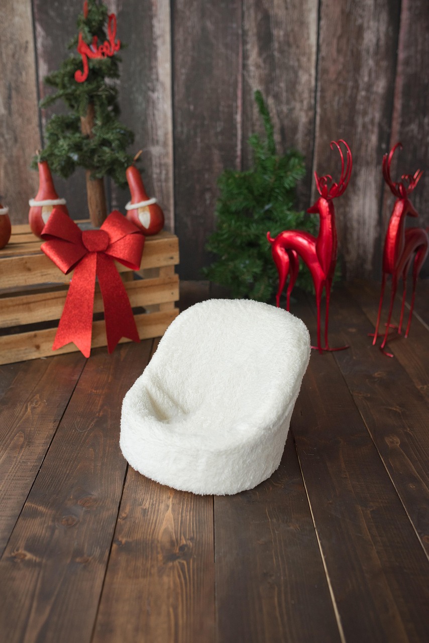 Cozy Christmas Photo Prop Setup