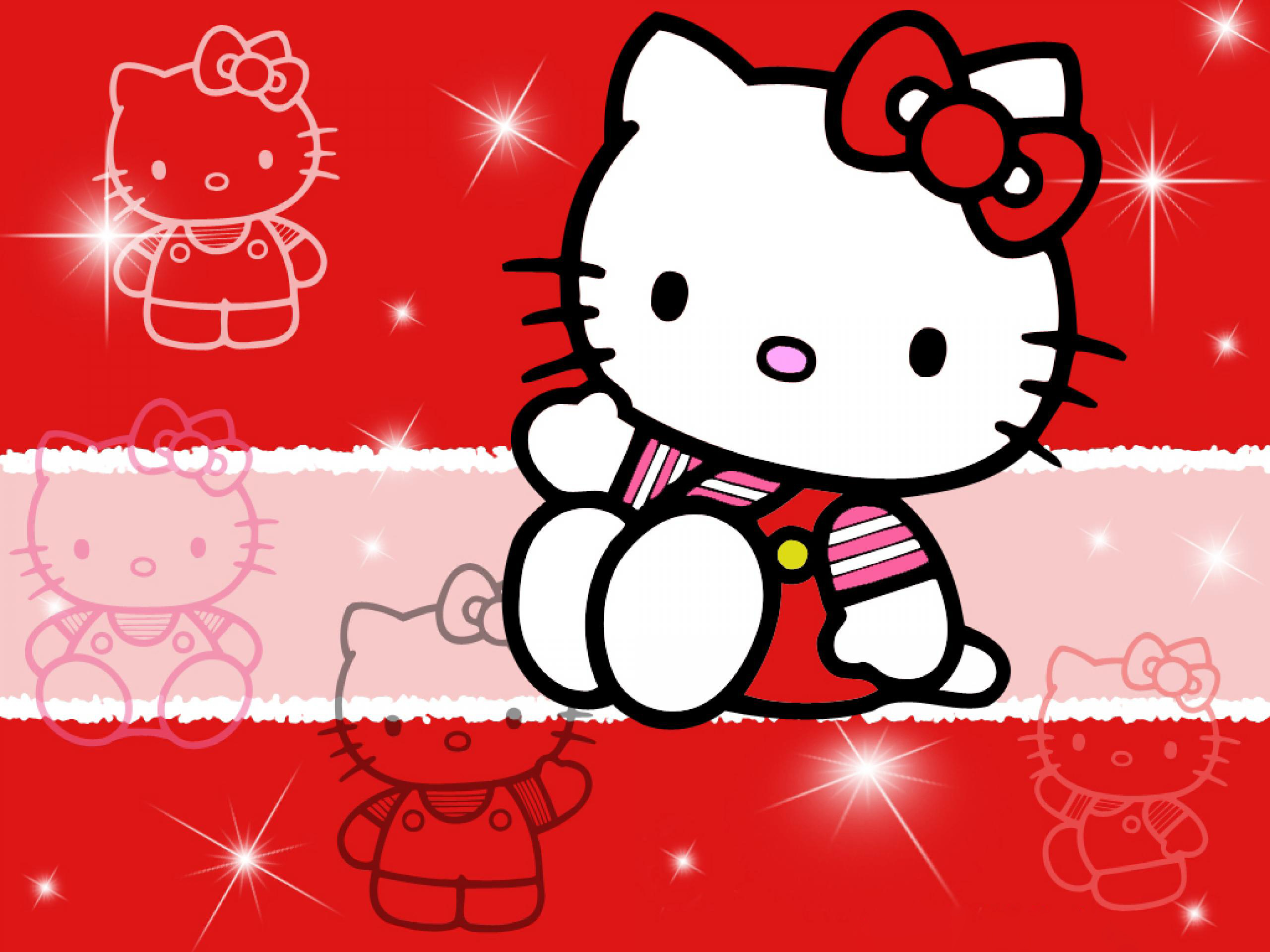 Cute Hello Kitty Red Wallpaper