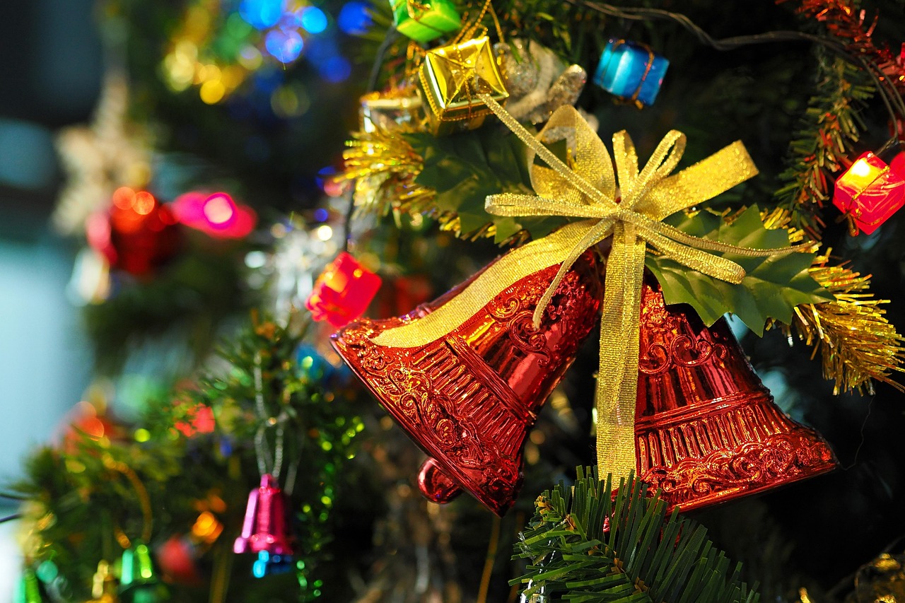 Festive Christmas Tree Bells: Vibrant Holiday Decorations