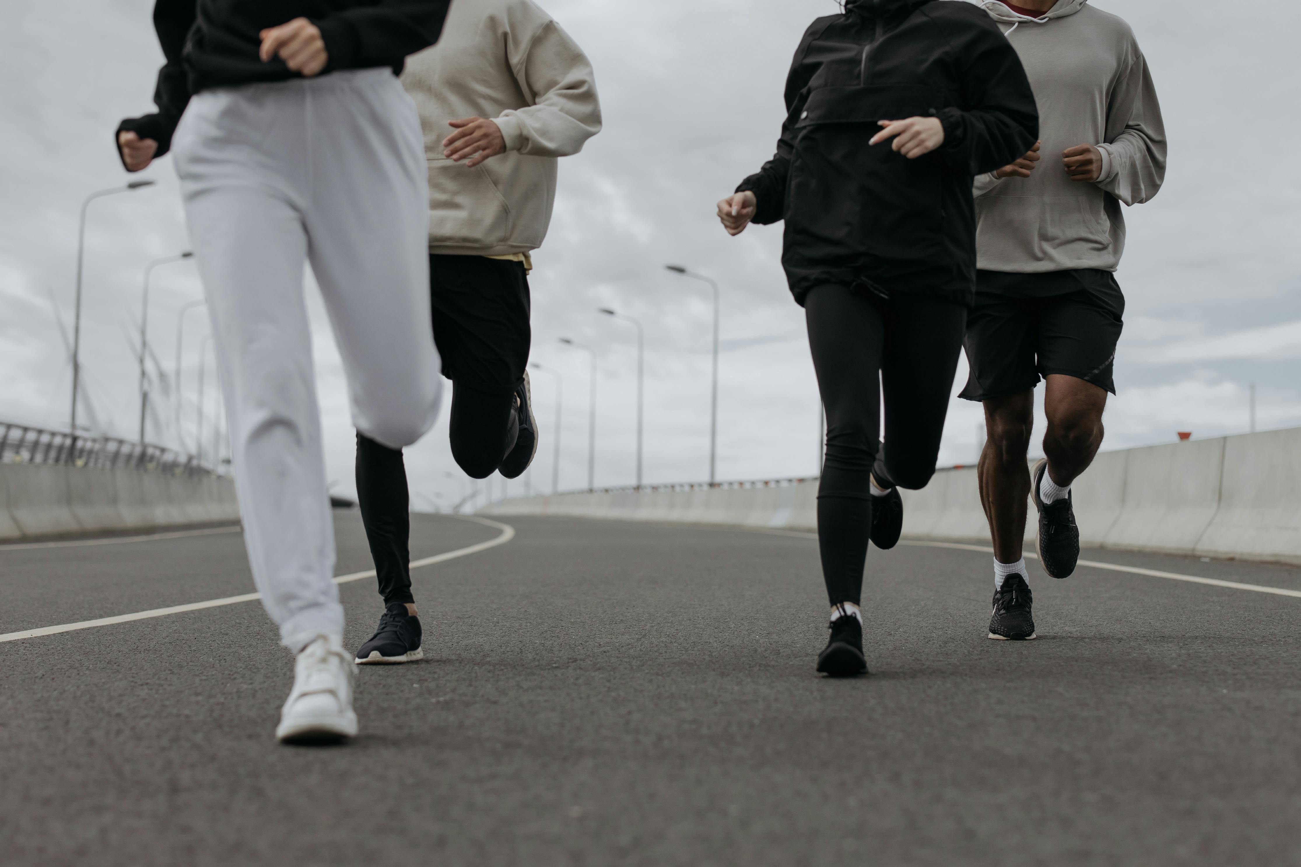 Group Running on Urban Road