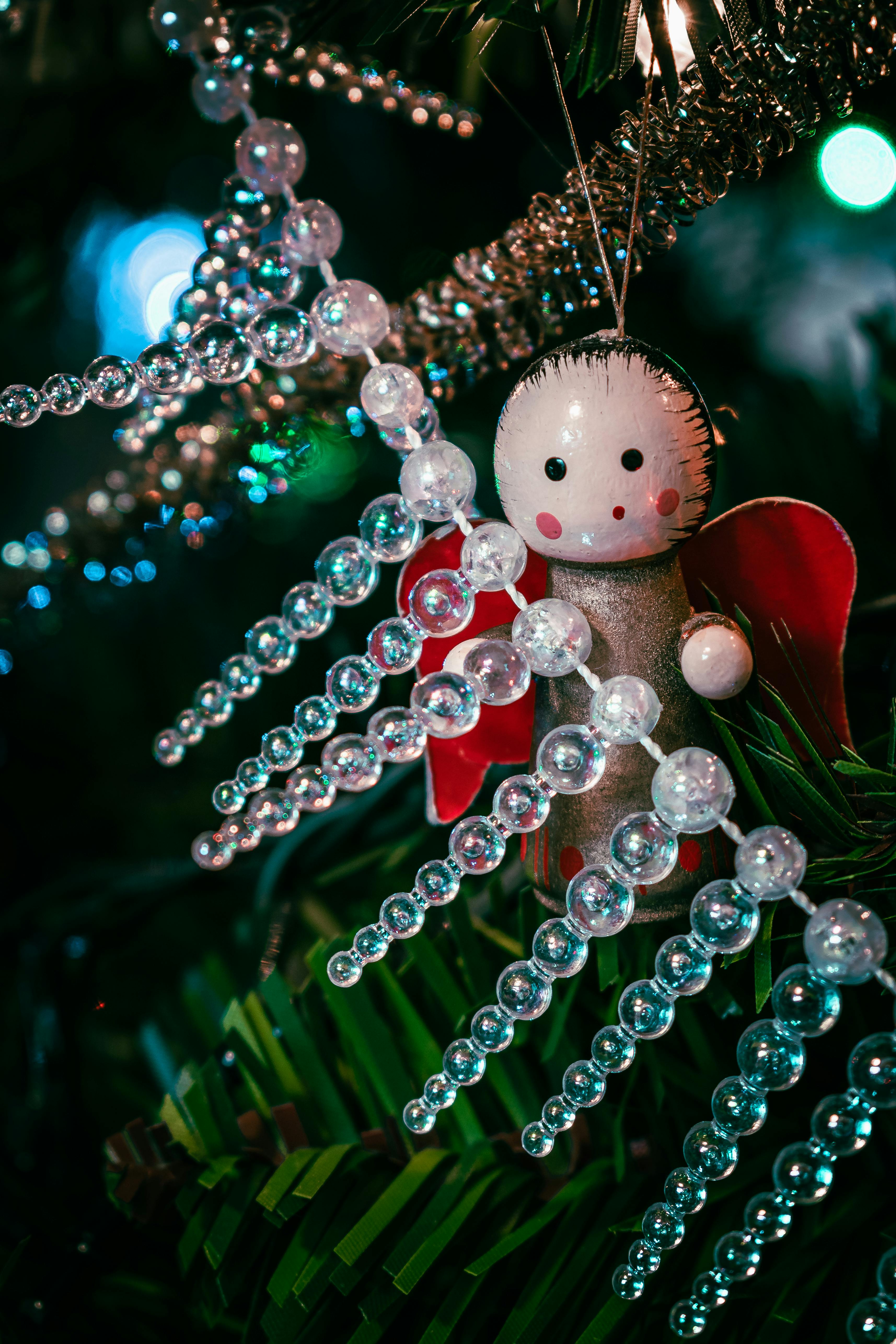 Handmade Angel Christmas Ornament on Tree