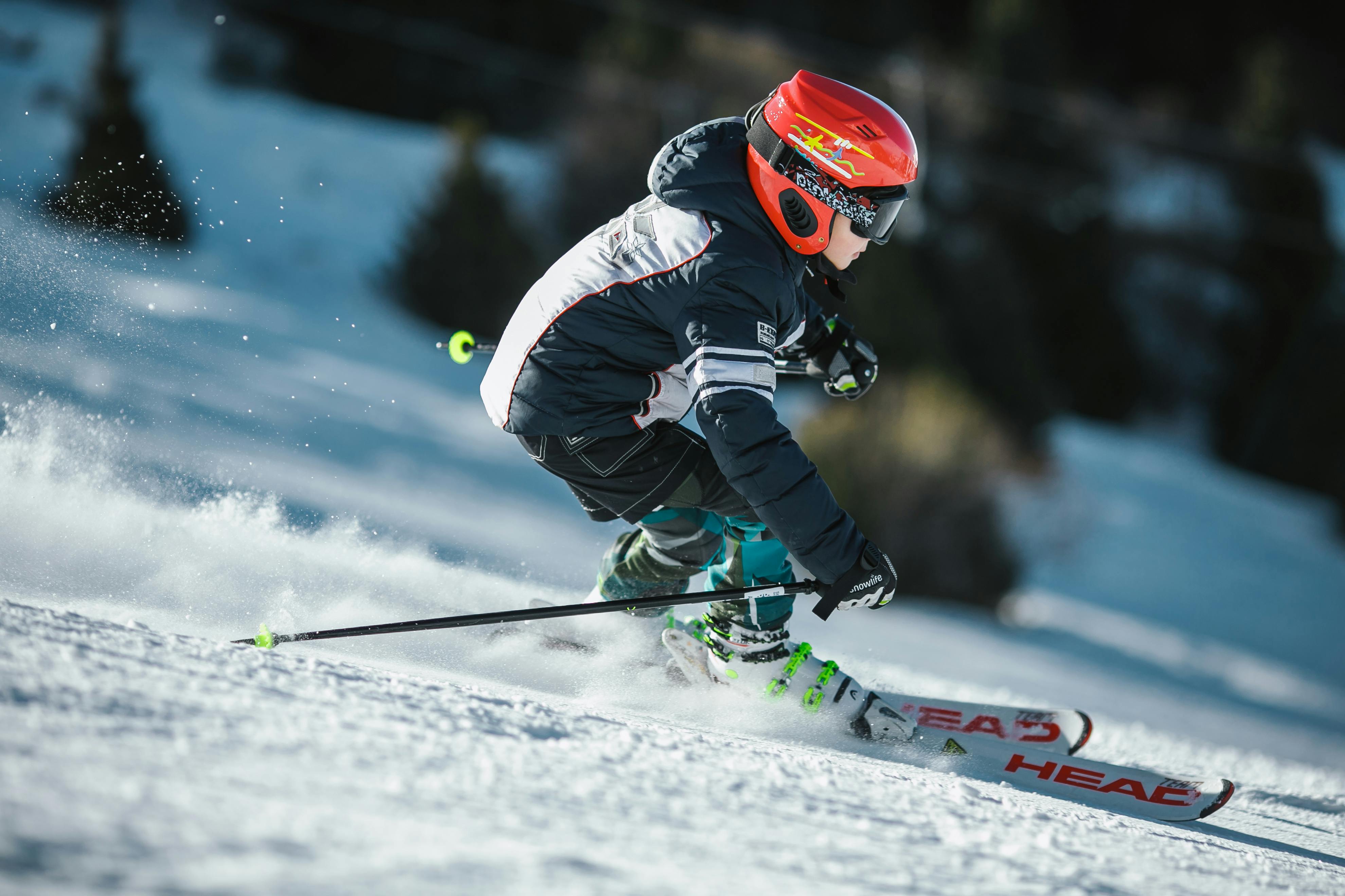 High-Speed Alpine Skiing Action