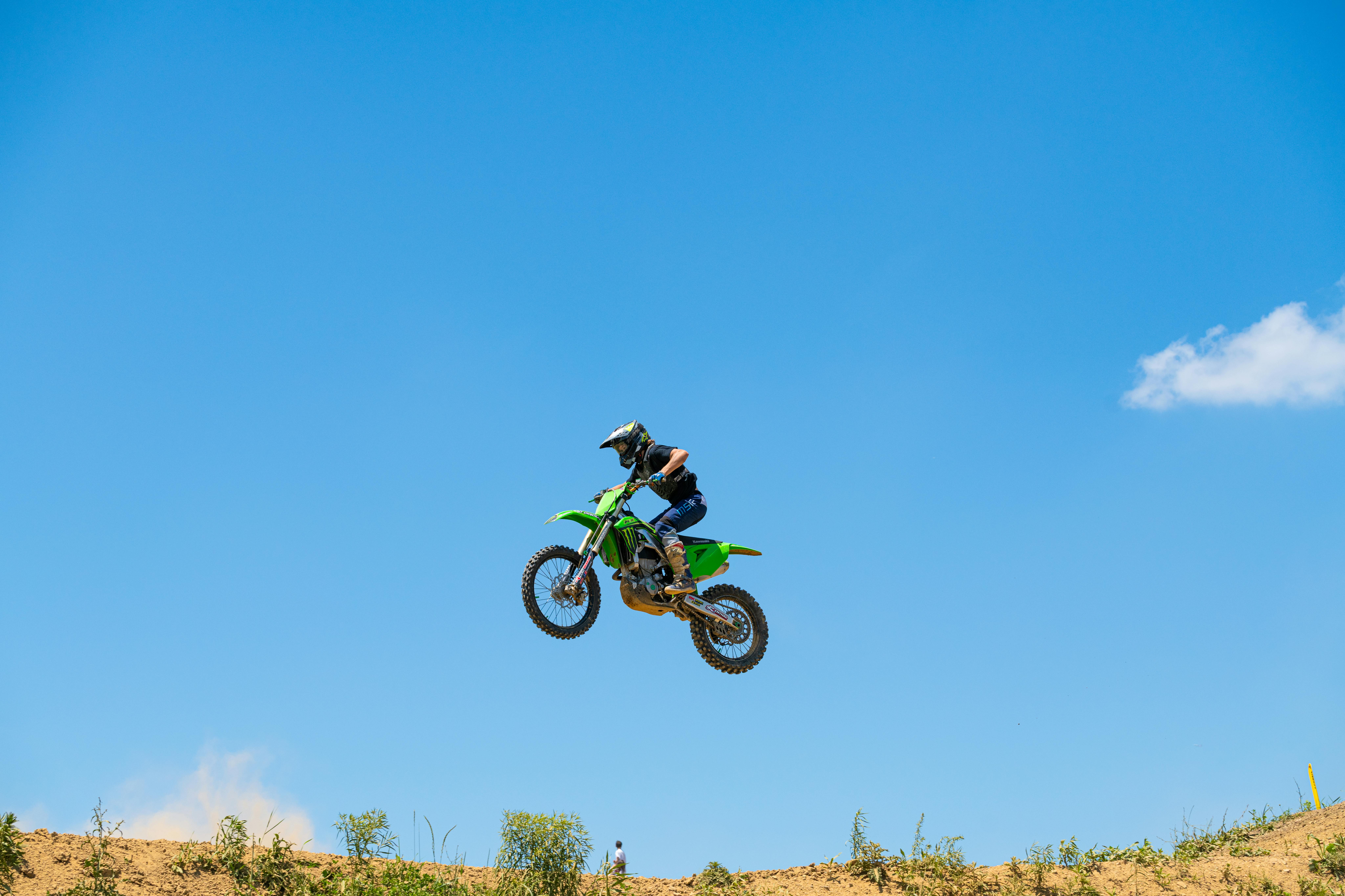 Motocross Rider Jumping Dirt Bike 