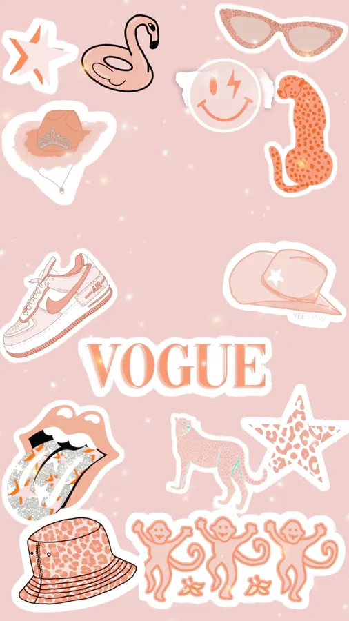 Trendy Vogue Aesthetic Sticker Collage